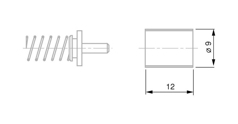 TESA compression spring and intermediate ring for pneumatic measurement 1.60 N