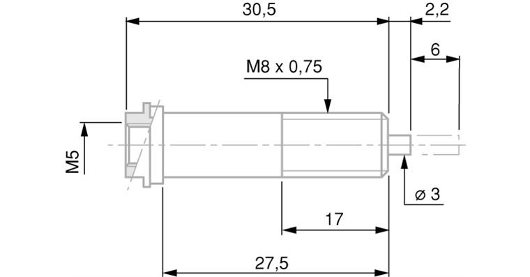 TESA compressed air cylinder f. FMS 100 f. pneumat. position. a. return movement