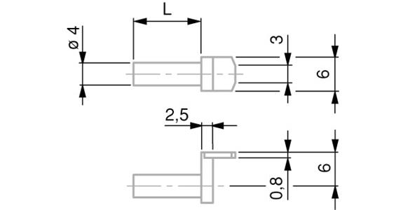TESA gauge slide for FMS, type VHB/12, rectangular, offset