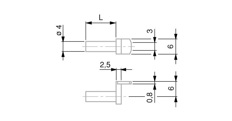 TESA gauge slide for FMS, type VHB/12, rectangular, offset