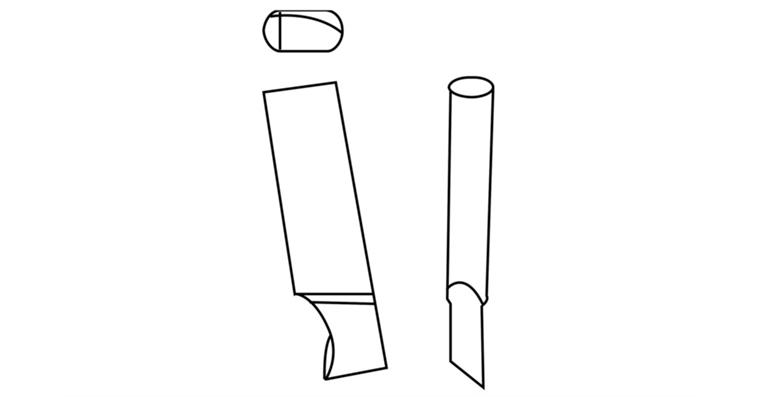 Kreisschneider-Messer schräg Typ Lilliput für Blech bis 5 mm HM