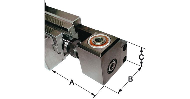 Angle drive for NC compact clamp type RKE, jaw width 160 mm