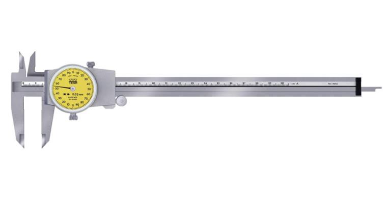 Callipers with round scale 0-300 mm reading 0.02 mm 2mm/rotation