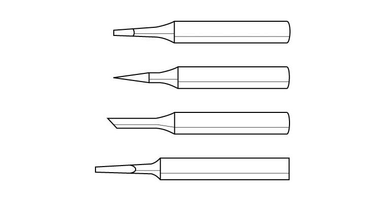 Replacement soldering tip for soldering iron 70036102 25 W BD, pencil-shaped