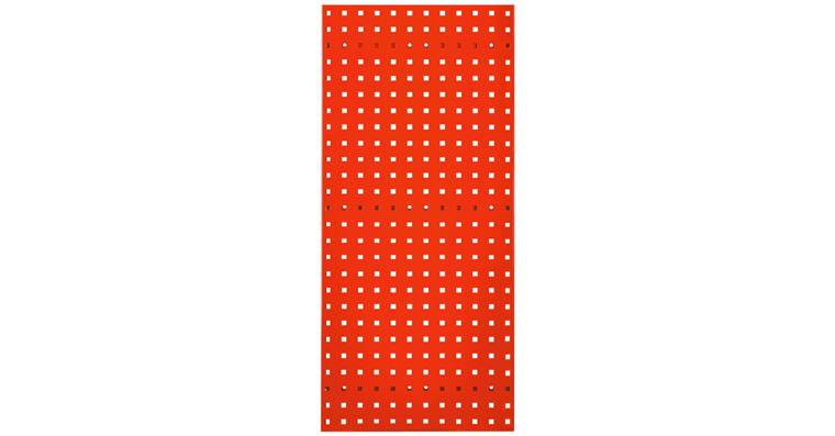 RasterPlan perf. plate sheet steel 1.25mm RAL 3020 traffic red WxH 2000x450mm