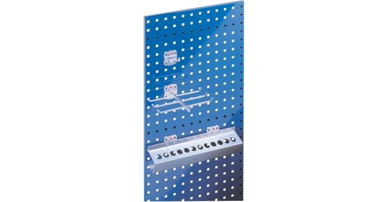 RasterPlan perf. plate sheet steel 1.25mm RAL 5010 gentian blue WxH 2000x450mm