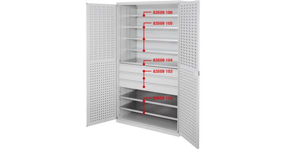 Large cabinet 1950x1130x590 mm RAL 7035/5012 for self-assembly