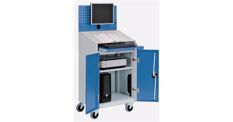 1084572201 Computer trolley 680x500x1610 mm RAL 7035/5010