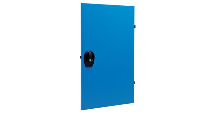 Hinged door 2 piece cabinet width 980mm useful height 700mm RAL 5010