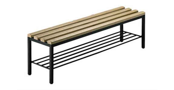 Free-standing bench seat 4 feet with shoe rack HxWxD 420x1500x353 mm