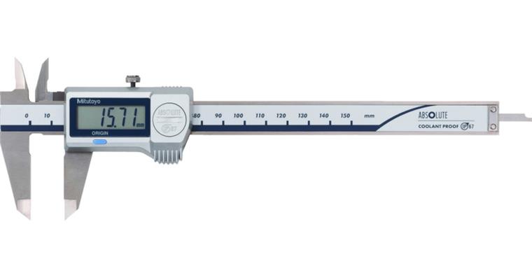 Digital-Taschenmessschieber 0-150 mm IP67 mit Datenausgang und HM-Messflächen