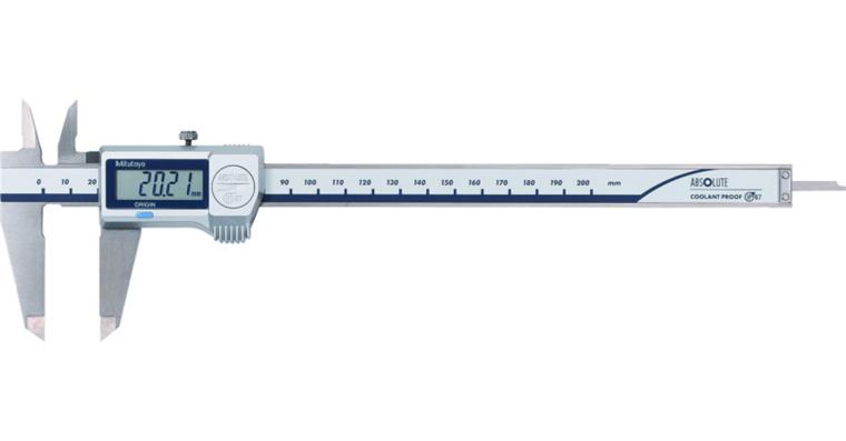 Digital ABS callipers CoolantProof 0-200 mm with carbide surfaces
