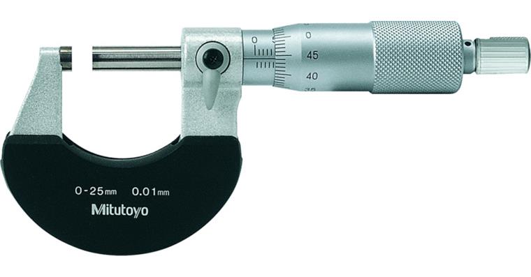 Micrometer with thermal insulation 0-25 mm