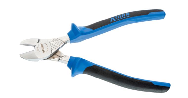 ATORN heavy-duty diagonal cutters 200 mm, chrome-plated, 2-component handle