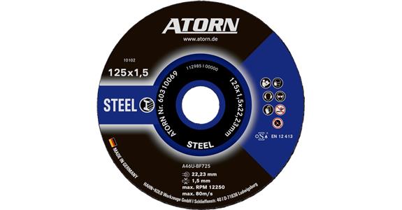 ATORN Trennscheibe Stahl 125x1,5 mm