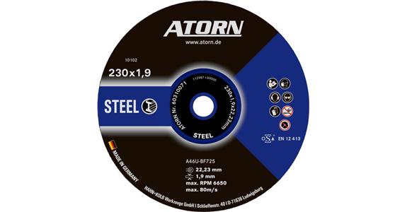 ATORN Trennscheibe Stahl 230x1,9 mm