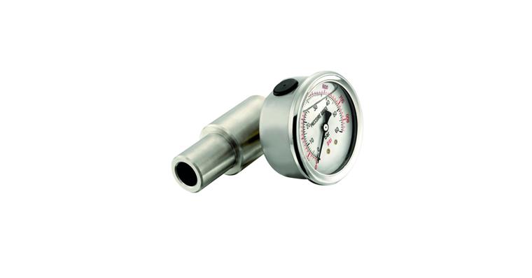 CoolSpeed® pressure measuring adapter 25 mm with pressure gauge