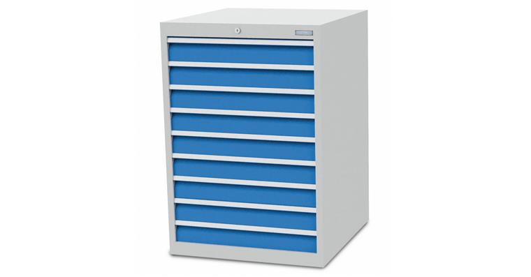 1099521115 Drawer cabinet W705xD736xH1019mm 9 drawers RAL7035/5012