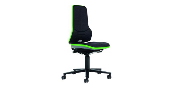Arbeitsdrehstuhl Neon 2 Sitzhöhe 450-620mm Stoffpolster mit Rollen Flexband grün