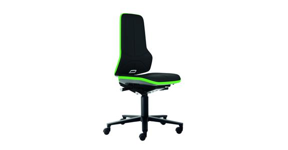 Arbeitsdrehstuhl Neon 2 Sitzhöhe 450-620mm Kunstleder mit Rollen Flexband grün