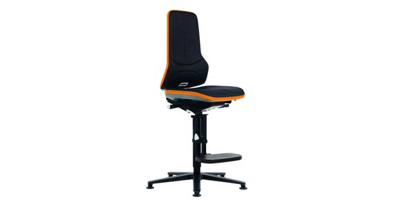 Arbeitsdrehstuhl Neon 3 Sitzhöhe 590-870mm Stoffpolster,Gleiter,Flexband orange