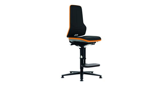 Arbeitsdrehstuhl Neon 3 Sitzhöhe 590-870mm Kunstleder, Gleiter, Flexband orange