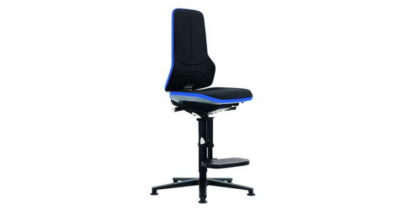 Arbeitsdrehstuhl Neon 3 Sitzhöhe 590-870mm Supertec mit Gleiter, Flexband blau