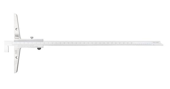 Precision depth callipers 0-200 mm, w. angled depth gauge rod 0.02 mm