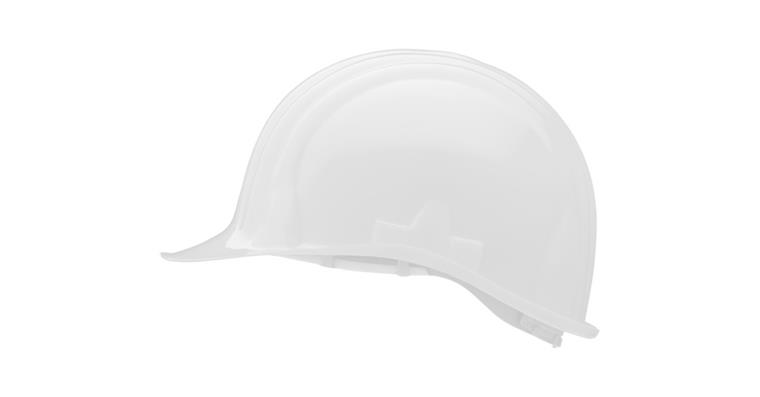 1002682555 Helmet Baumeister 80 white size 2 I/79 G-R Eco-sweatband w. turn closure