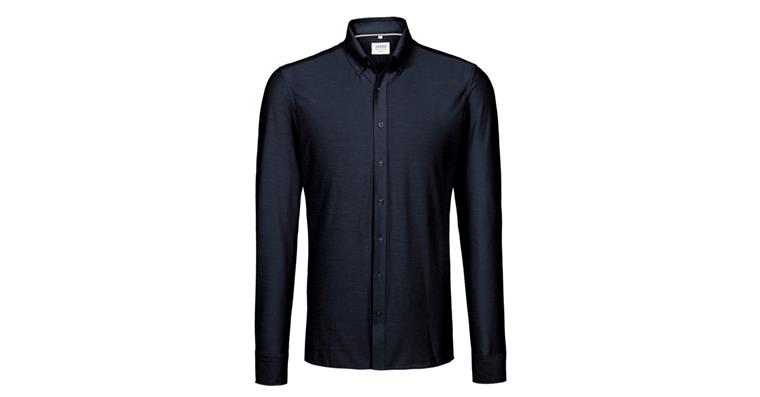 Long-sleeved stretch shirt ink regular fit size XL