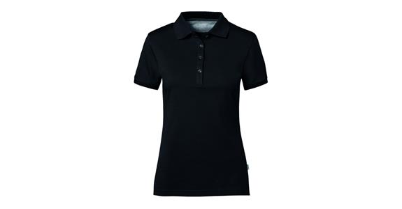 Damen Poloshirt Cotton Tec schwarz Gr. XL
