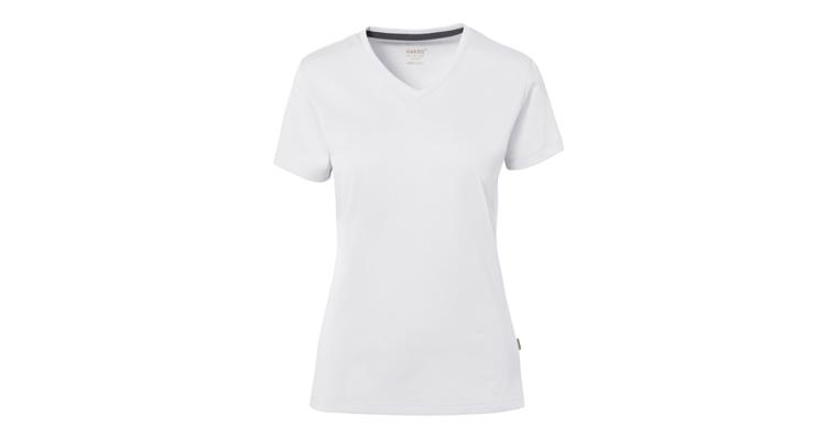 Damen V-Shirt  Cotton Tec weiß Gr. 3XL