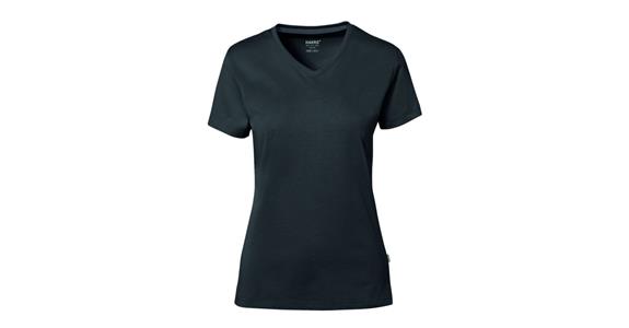 Damen V-Shirt  Cotton Tec anthrazit Gr. XL