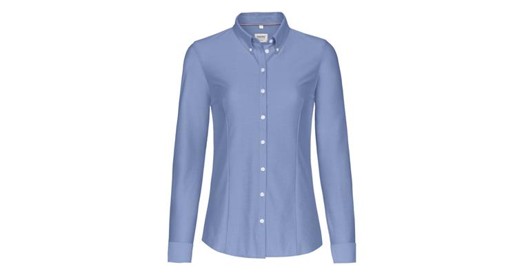 Langarm Stretch Bluse oceanblau Gr. 2XS