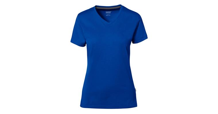 Damen V-Shirt  Cotton Tec royalblau Gr. XS