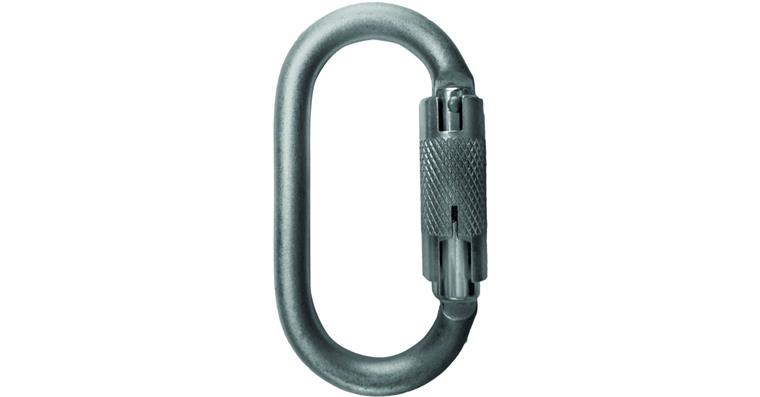 Karabiner Ovalsteel Twistlock Öffnungsweite 20 mm Bruchfestigkeit 22 kN