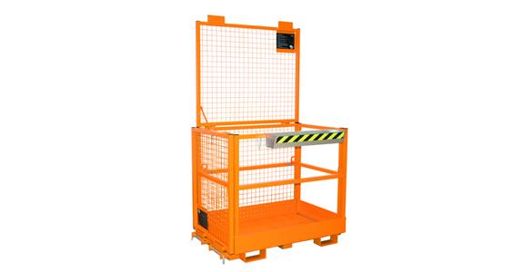 Working platform with 2-sided mounting RAL 2000 yellow-orange