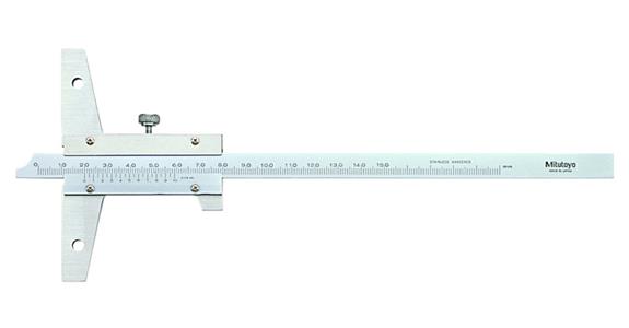 Präzisions-Tiefenmessschieber 0-600 mm mit abgesetzter Tiefenmessstange 0,05mm