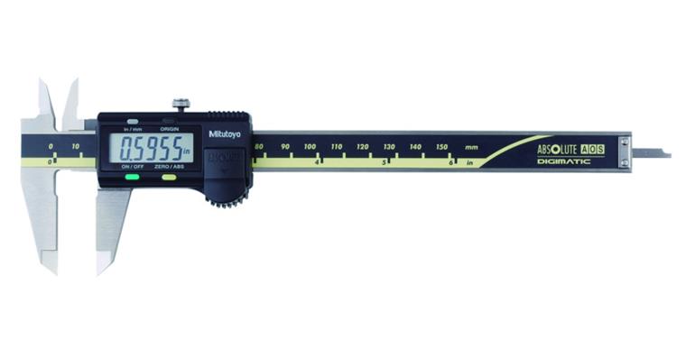 Messschieber digital 150mm/inch, ohne Datenausgang, flach