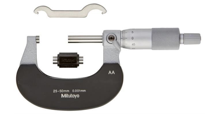 Micrometer 25-50 mm thermally insulated 0.001 mm with ratchet