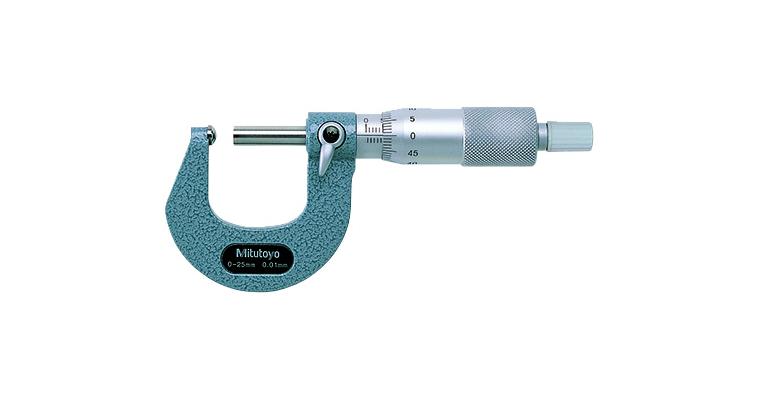 Micrometer with curved measuring surfaces 0-25 mm