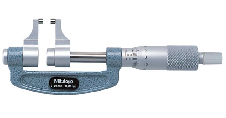 Micrometer with measuring jaw 0-25 mm