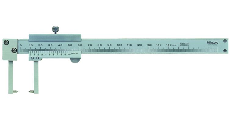 Messschieber mit gewinkelten Messspitzen 0-150 mm