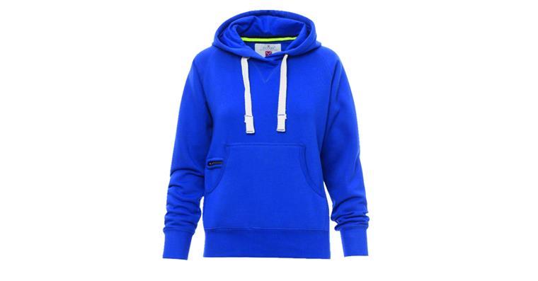 Ladies' hooded shirt Atlanta royal blue size XXL
