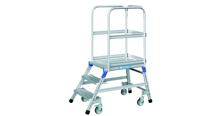 Mobile platform steps, accessible from one side, 3 steps, platform height 0.72 m