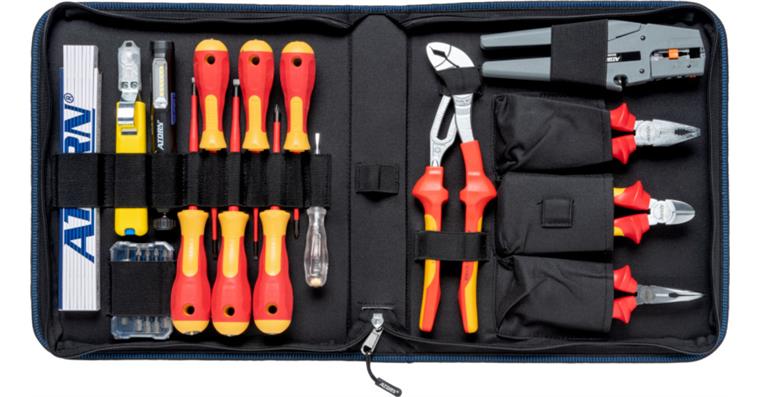 ATORN VDE tool kit, 25 pieces in textile zip bag