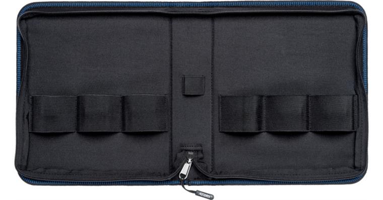 ATORN textile tool bag with tool compartments and zip