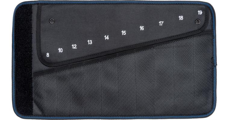 ATORN textile roll-up bag, empty, with ten tool compartments