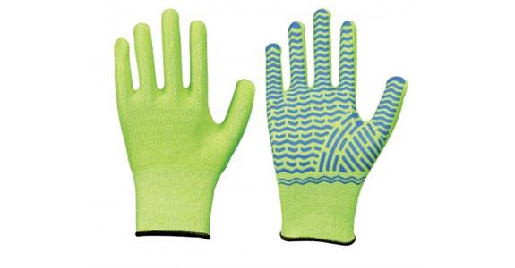 Handschuh Solidstar 1447, Gr. 11, neongelb/blau, Neon/Grip, Spezialfaser, Latex
