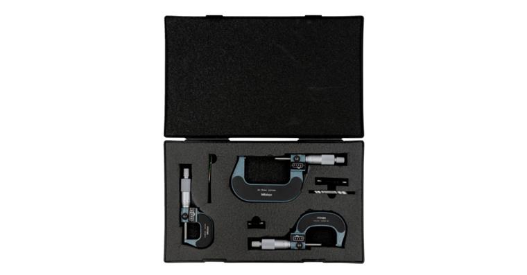 Micrometer set with counter 3 pieces 0-150 mm